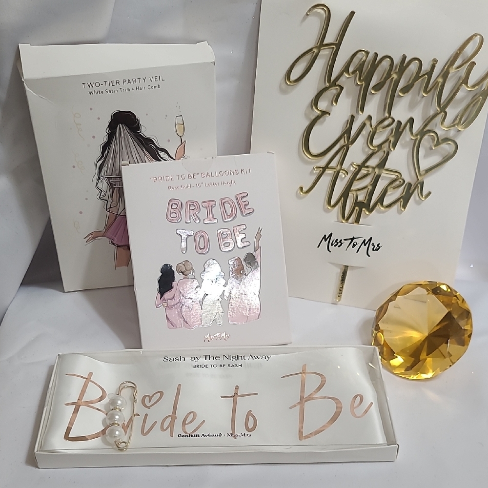 Bachelorette, Bride To Be Party Kit with Gold Accents